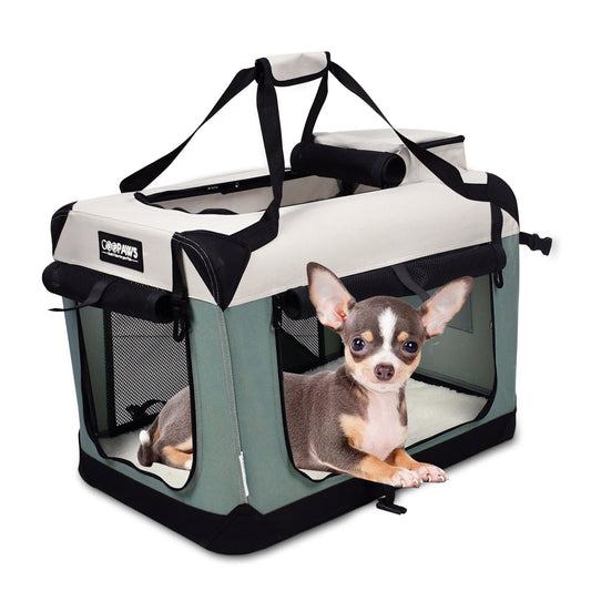 Jespet & GOOPAWS Indoor & Outdoor 3-Door Collapsible Soft-Sided Dog, Cat & Small Pet Crate - Pup List