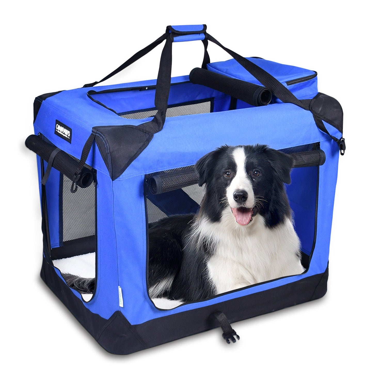 Jespet & GOOPAWS Indoor & Outdoor 3-Door Collapsible Soft-Sided Dog, Cat & Small Pet Crate - Pup List