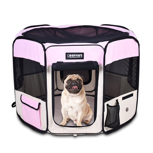 Jespet 2-Door Portable Soft-Sided Dog, Cat & Small Pet Exercise Playpen - Pup List