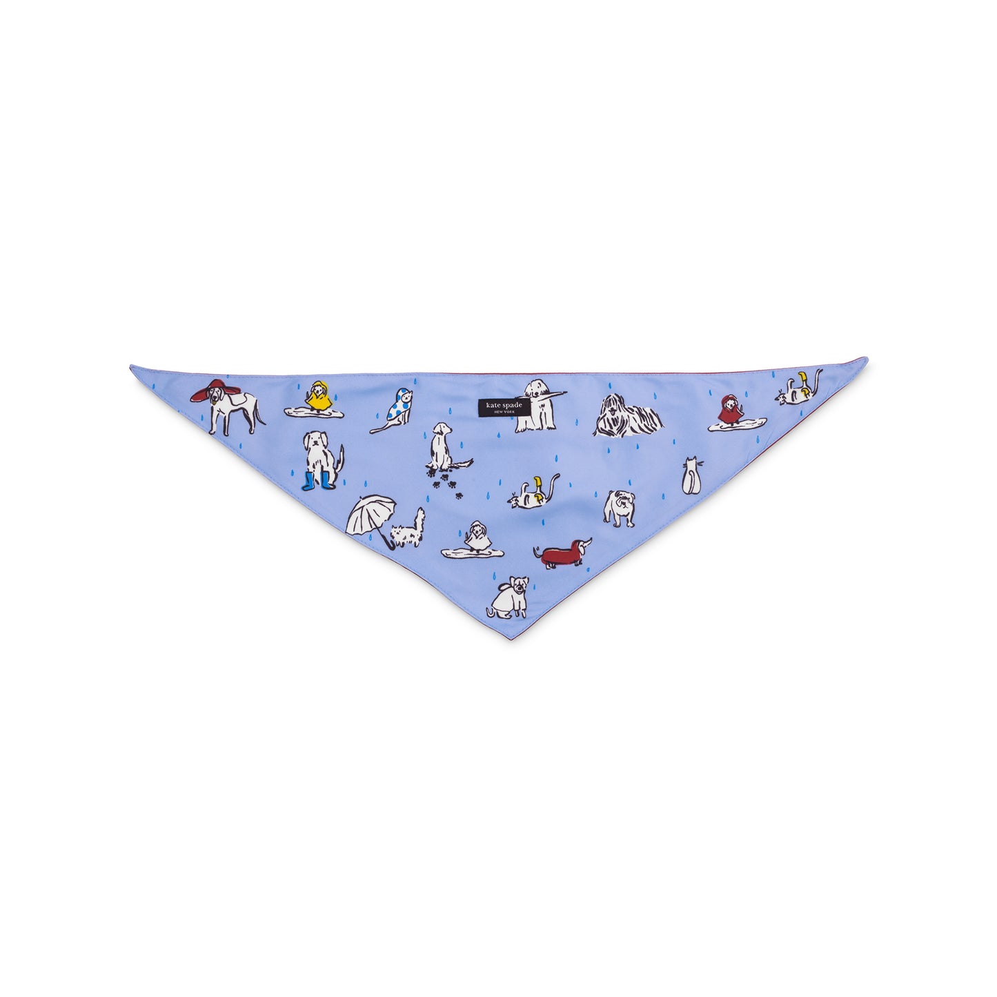 Large Pet Bandana, Raining Cats and Dogs