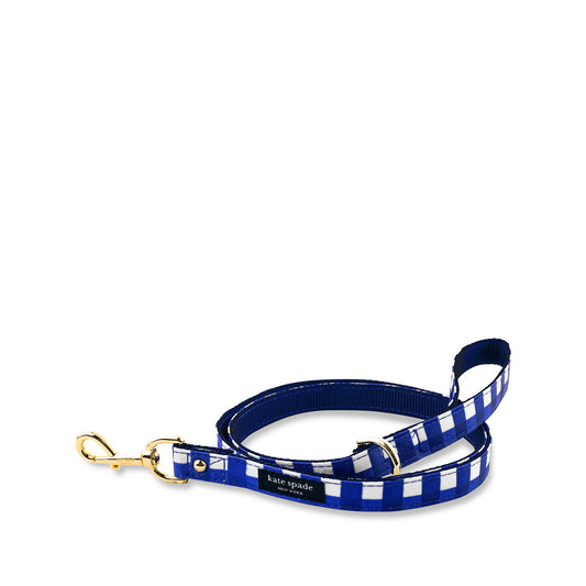 Kate Spade Navy Gingham Small Leash