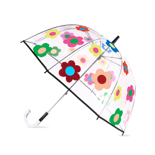 Kate Spade Gingham Garden Clear Umbrella