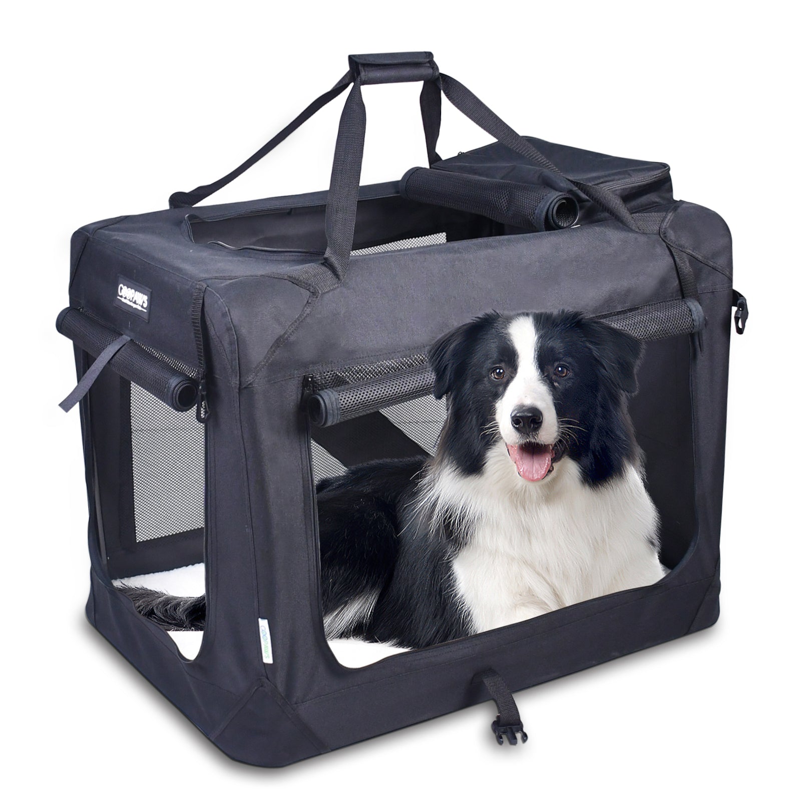 Jespet & GOOPAWS Indoor & Outdoor 3-Door Collapsible Soft-Sided Dog, Cat & Small Pet Crate - Pup List