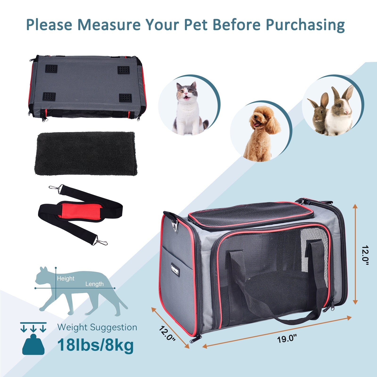 GOOPAWS Soft-Sided Travel Small Dog & Cat Carrier Bag - Pup List