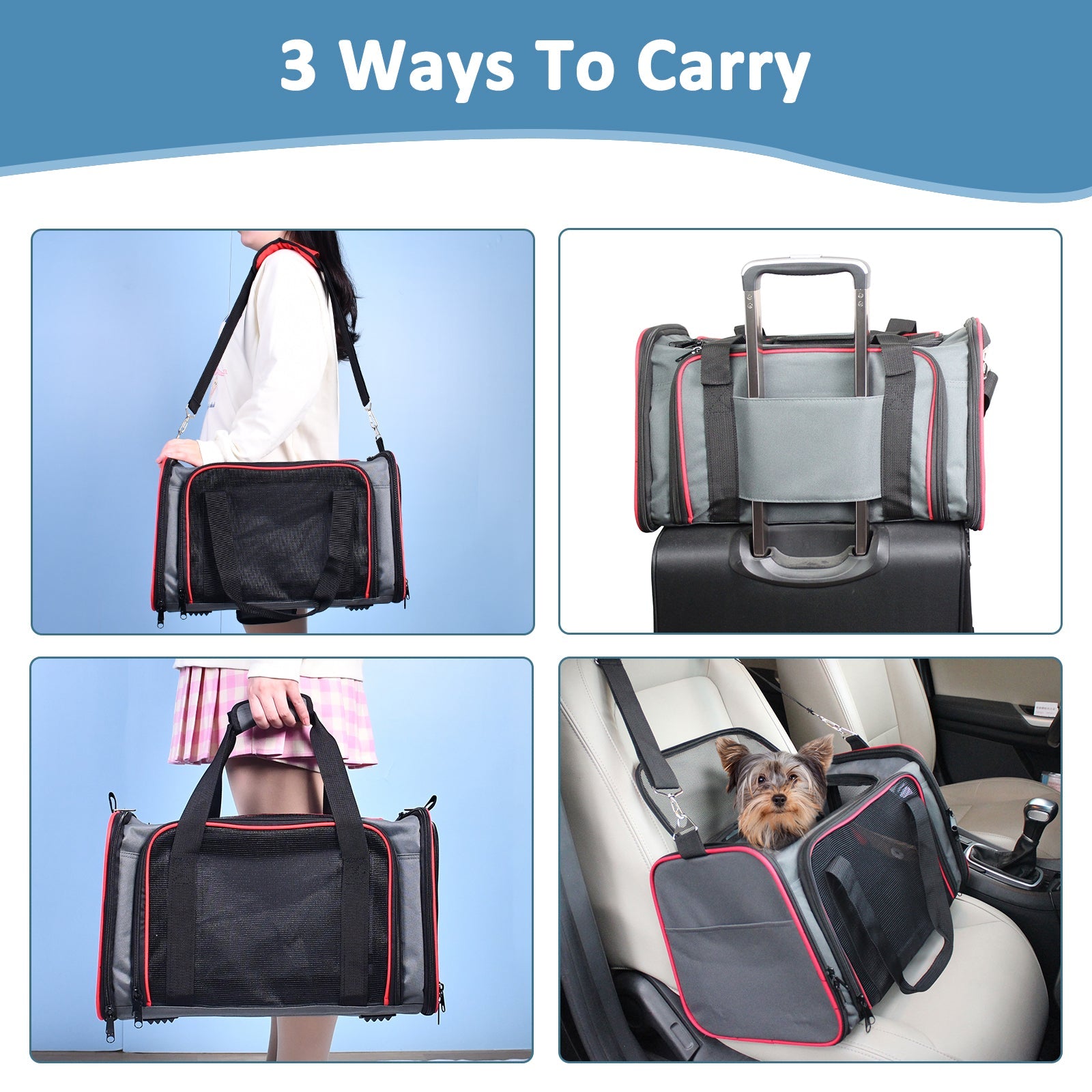 GOOPAWS Soft-Sided Travel Small Dog & Cat Carrier Bag - Pup List