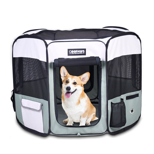 Jespet 2-Door Portable Soft-Sided Dog, Cat & Small Pet Exercise Playpen - Pup List