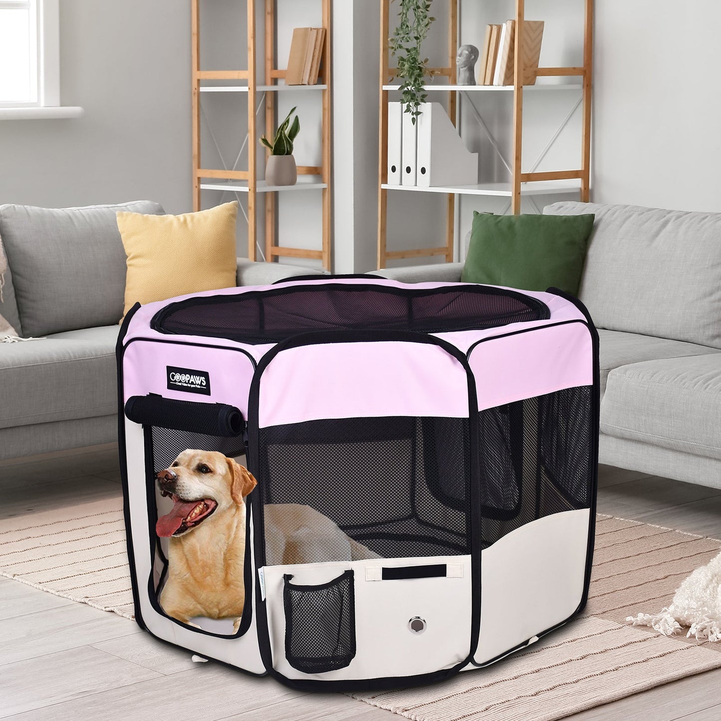 Jespet 2-Door Portable Soft-Sided Dog, Cat & Small Pet Exercise Playpen - Pup List