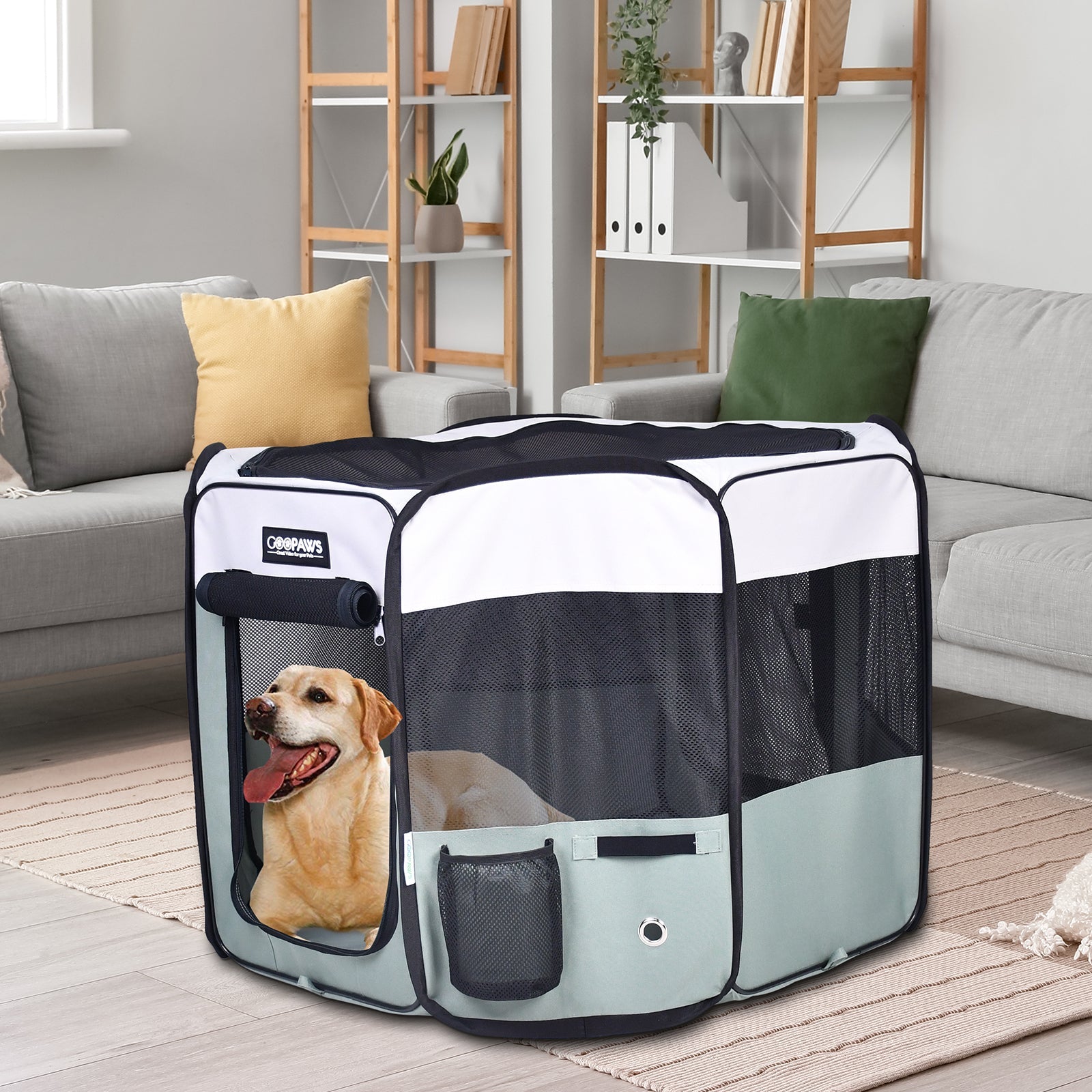 Jespet 2-Door Portable Soft-Sided Dog, Cat & Small Pet Exercise Playpen - Pup List