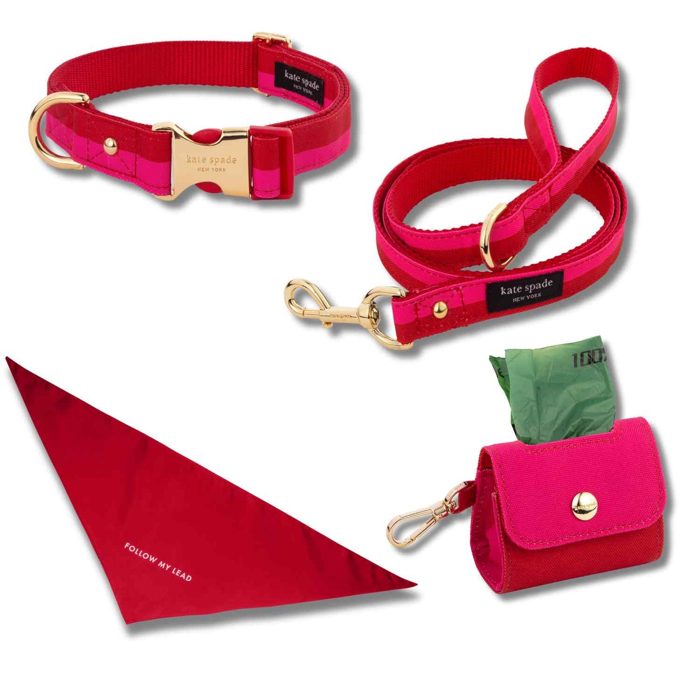 Kate Spade Red & Pink Colorblock Walk Set M/L