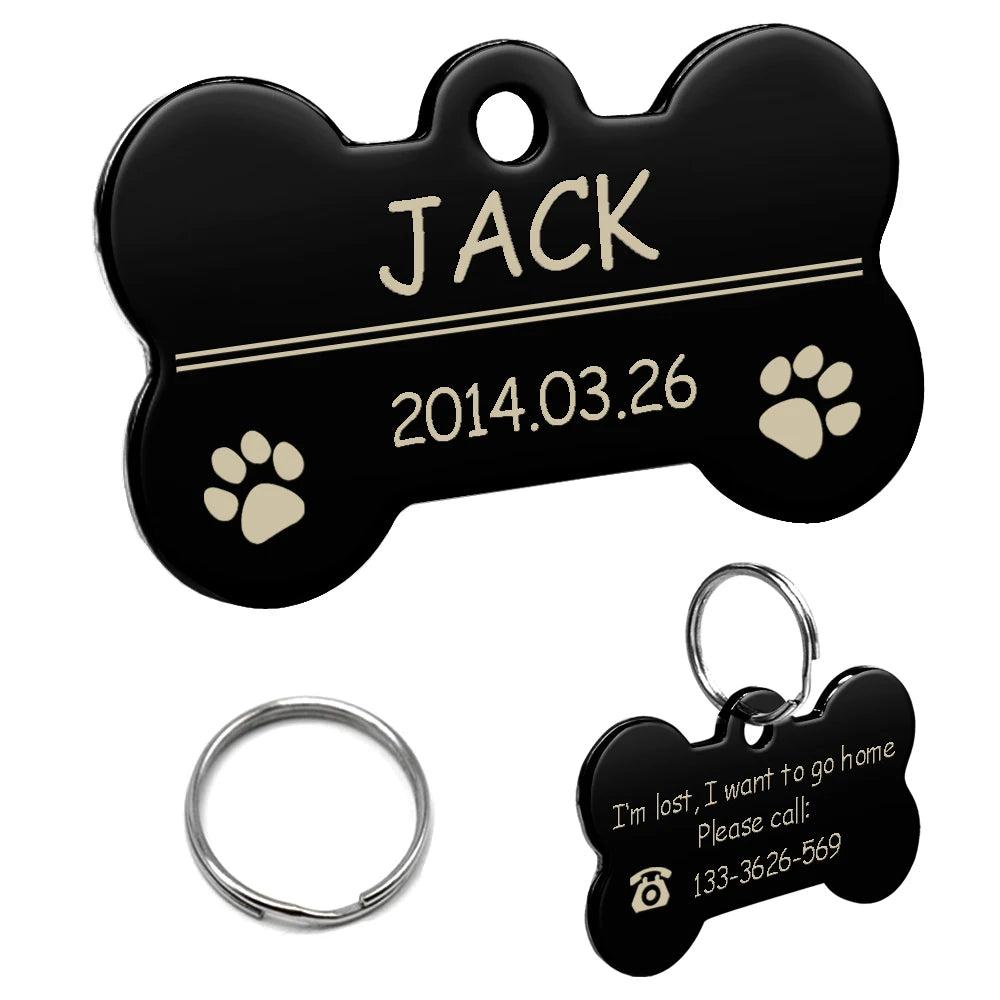 Engraved Personalized Stainless Steel Dog Tag - Pup List