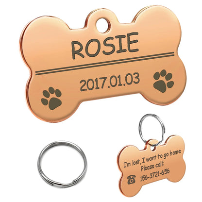 Engraved Personalized Stainless Steel Dog Tag - Pup List