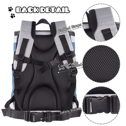 GOOPAWS Soft Backpack Carrier for Small Dogs and Cats, Collapsible with Breathable Mesh - Pup List