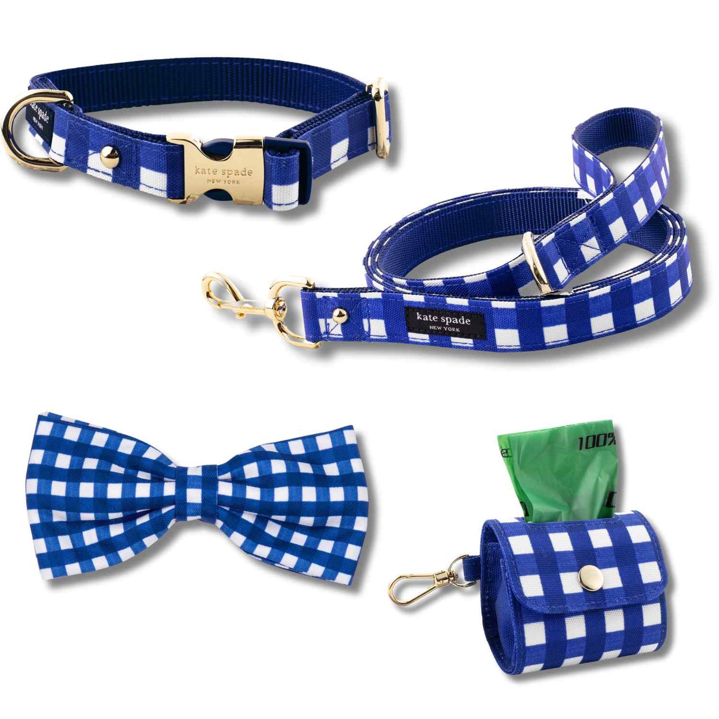 Kate Spade Navy Gingham Walk Set x-small