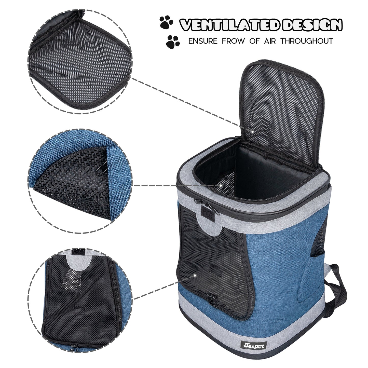 GOOPAWS Soft Backpack Carrier for Small Dogs and Cats, Collapsible with Breathable Mesh - Pup List