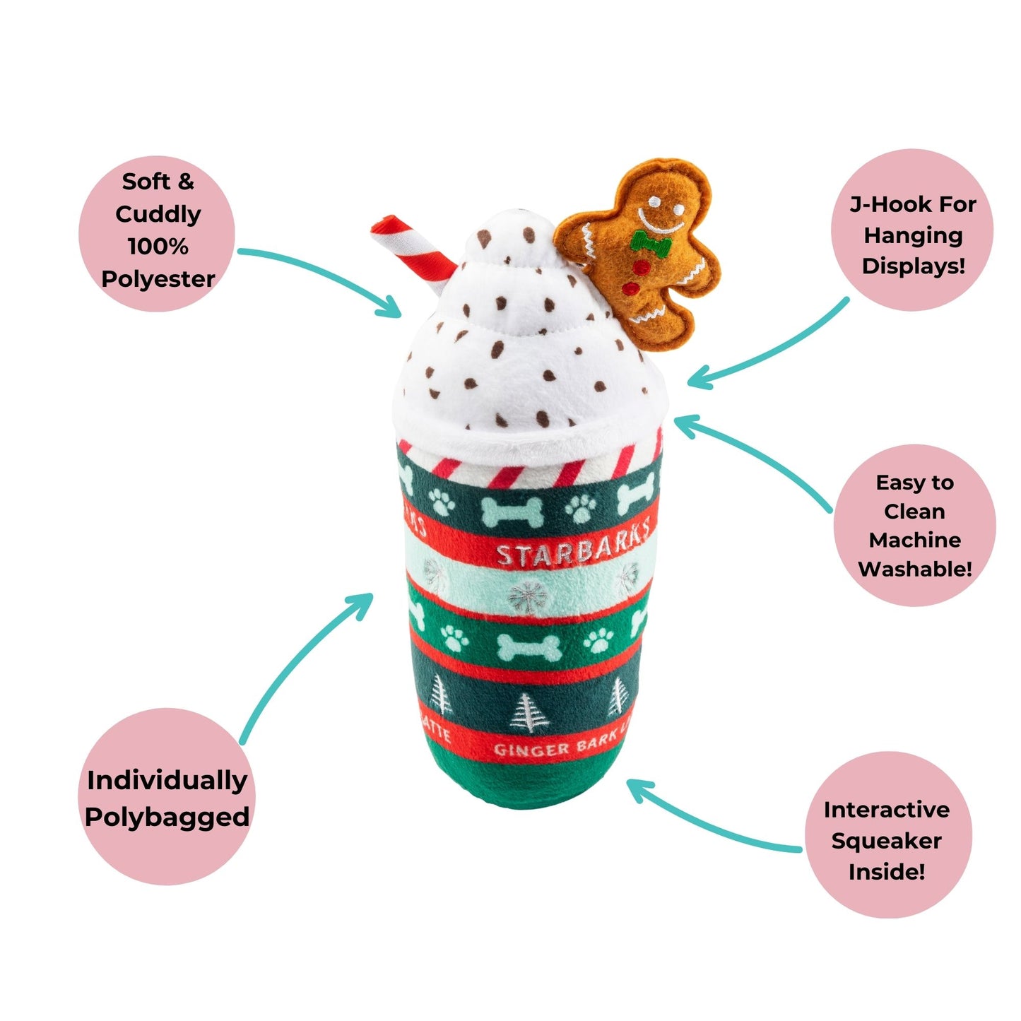 Howliday Cheer Mug Christmas Dog Toy by Haute Diggity Dog - Pup List