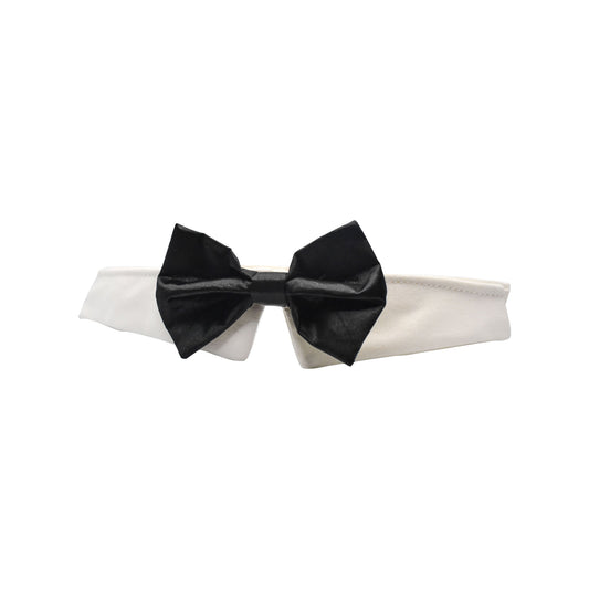 Black Satin Dog Bow Tie