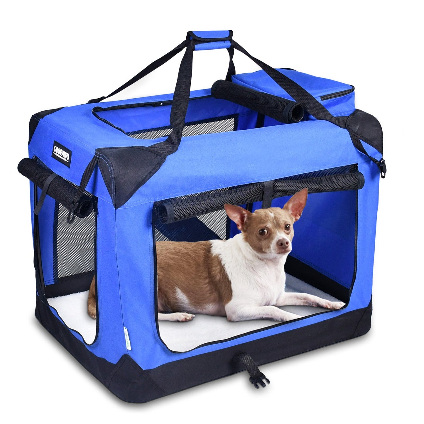 Jespet & GOOPAWS Indoor & Outdoor 3-Door Collapsible Soft-Sided Dog, Cat & Small Pet Crate - Pup List