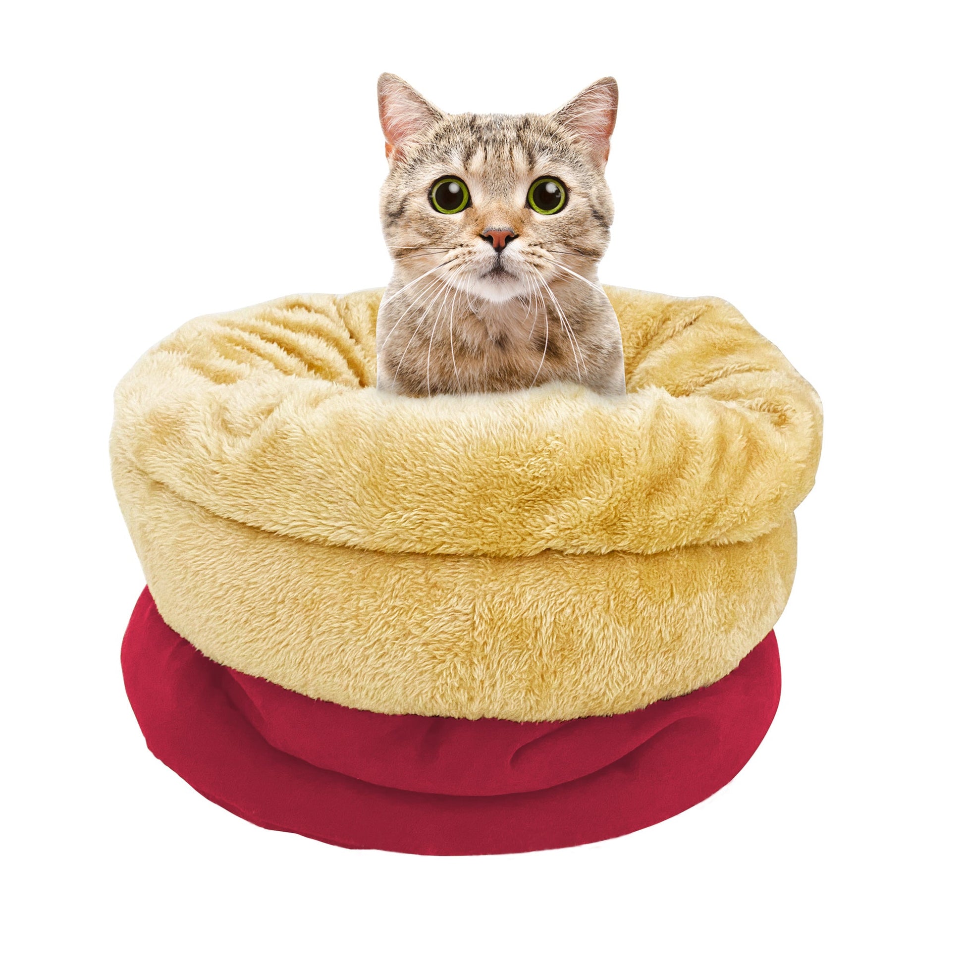 GOOPAWS 4 in 1 Self Warming Burrow Cat Bed Pet Cuddle Cave and Sleeping Cave - Pup List