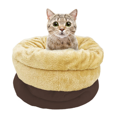 GOOPAWS 4 in 1 Self Warming Burrow Cat Bed Pet Cuddle Cave and Sleeping Cave - Pup List