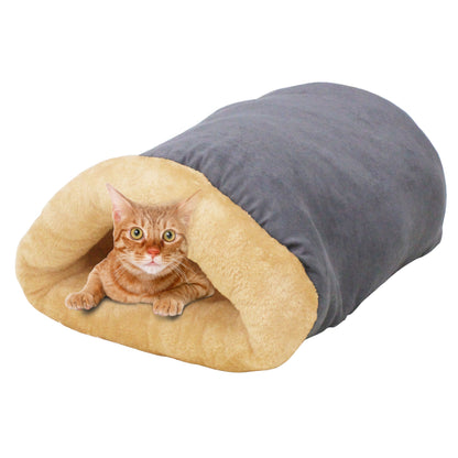 GOOPAWS 4 in 1 Self Warming Burrow Cat Bed Pet Cuddle Cave and Sleeping Cave - Pup List