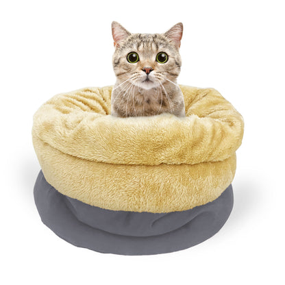 GOOPAWS 4 in 1 Self Warming Burrow Cat Bed Pet Cuddle Cave and Sleeping Cave - Pup List