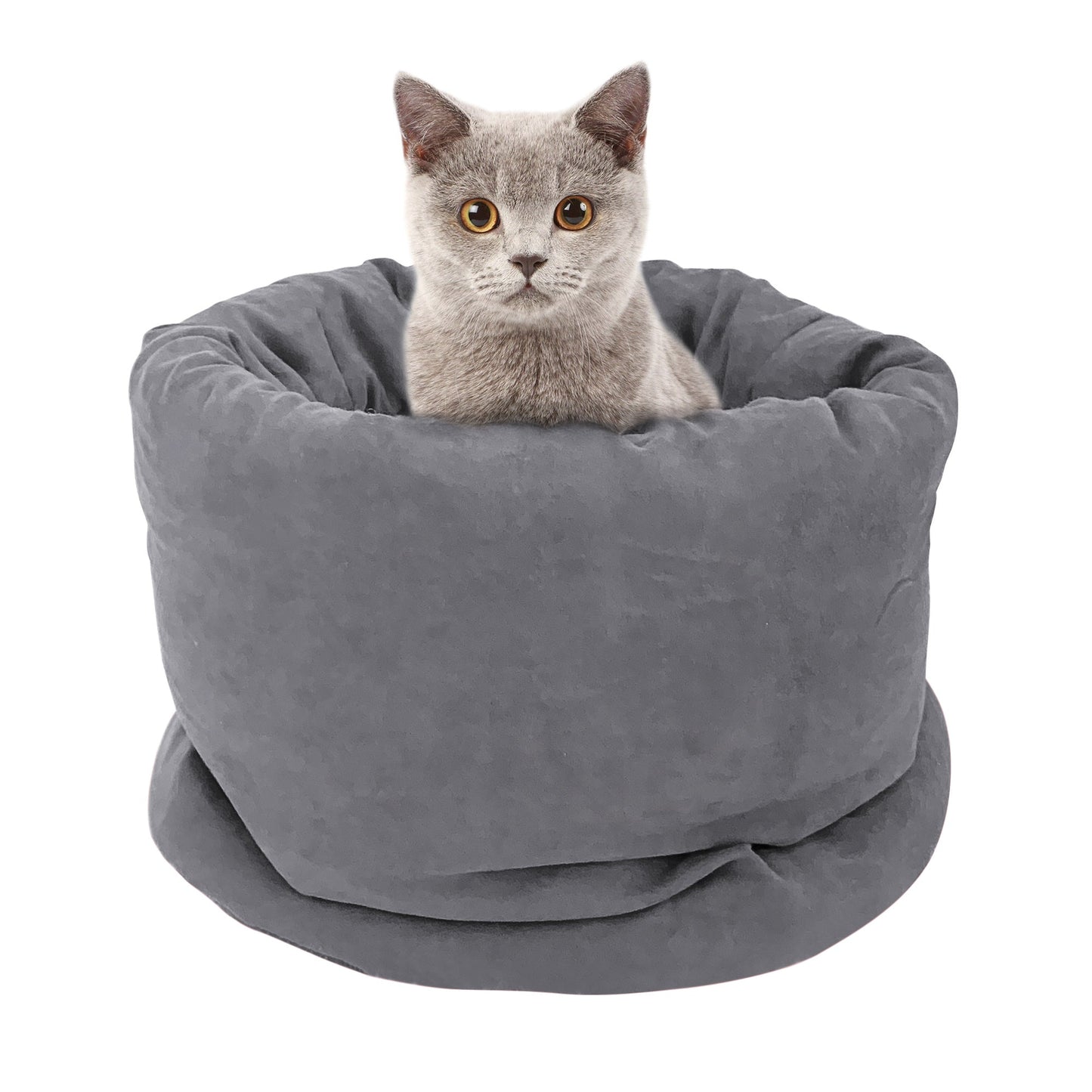 GOOPAWS 4 in 1 Self Warming Burrow Cat Bed Pet Cuddle Cave and Sleeping Cave - Pup List