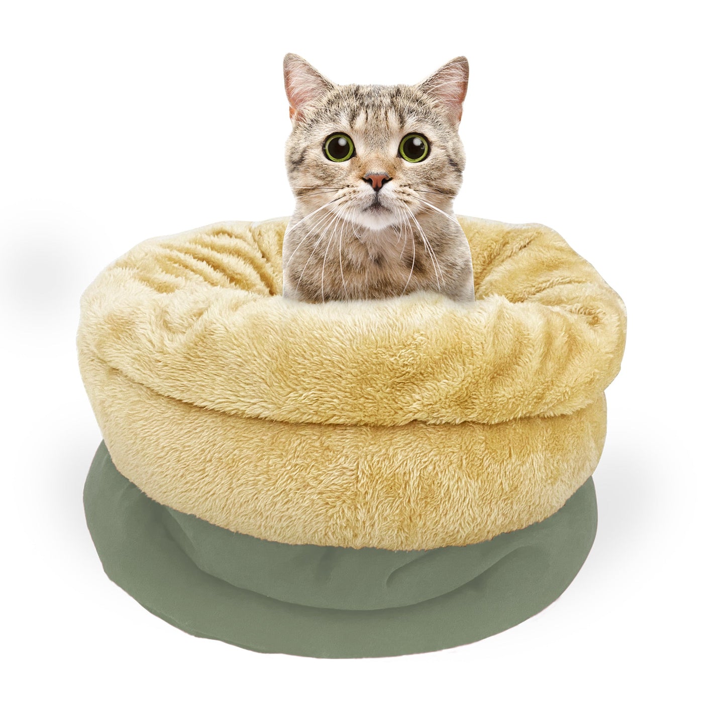 GOOPAWS 4 in 1 Self Warming Burrow Cat Bed Pet Cuddle Cave and Sleeping Cave - Pup List