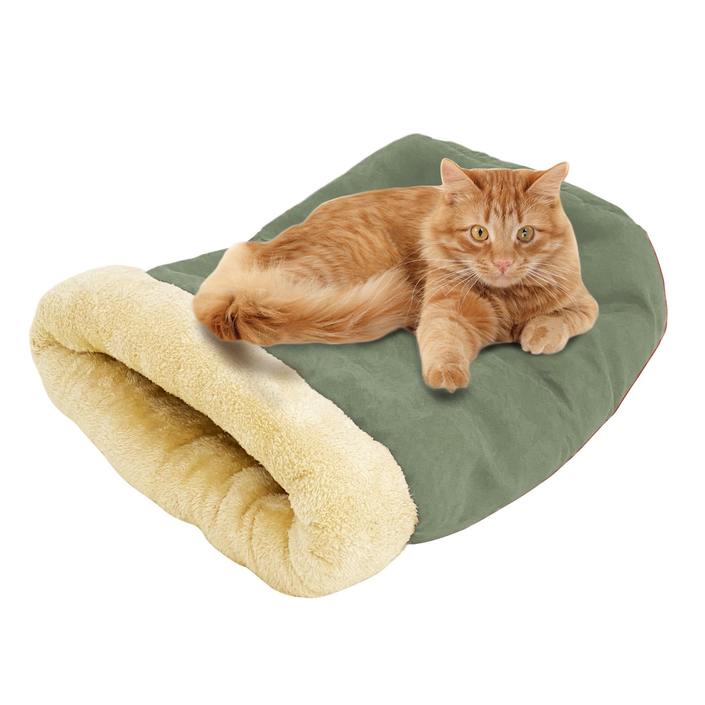 GOOPAWS 4 in 1 Self Warming Burrow Cat Bed Pet Cuddle Cave and Sleeping Cave - Pup List