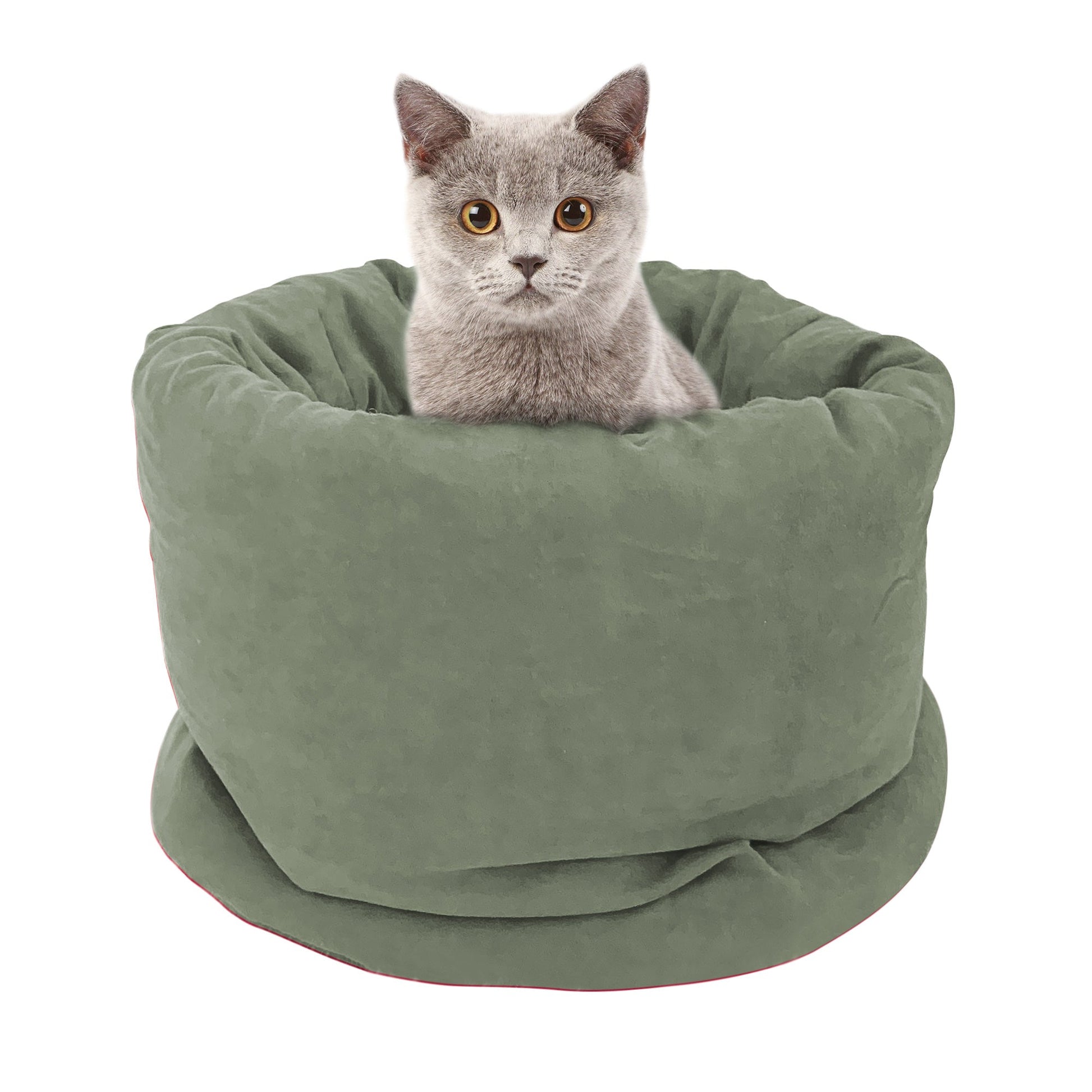 GOOPAWS 4 in 1 Self Warming Burrow Cat Bed Pet Cuddle Cave and Sleeping Cave - Pup List