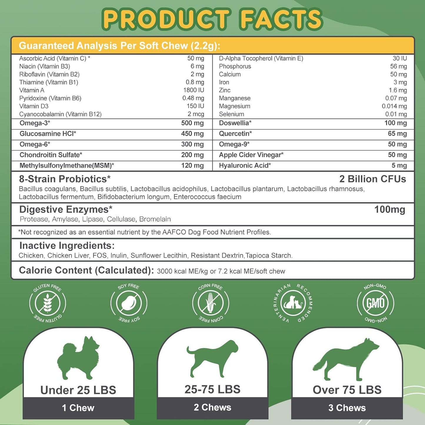 Multivitamin with MSM & Glucosamine, Omegas 3 & 6, Probiotics