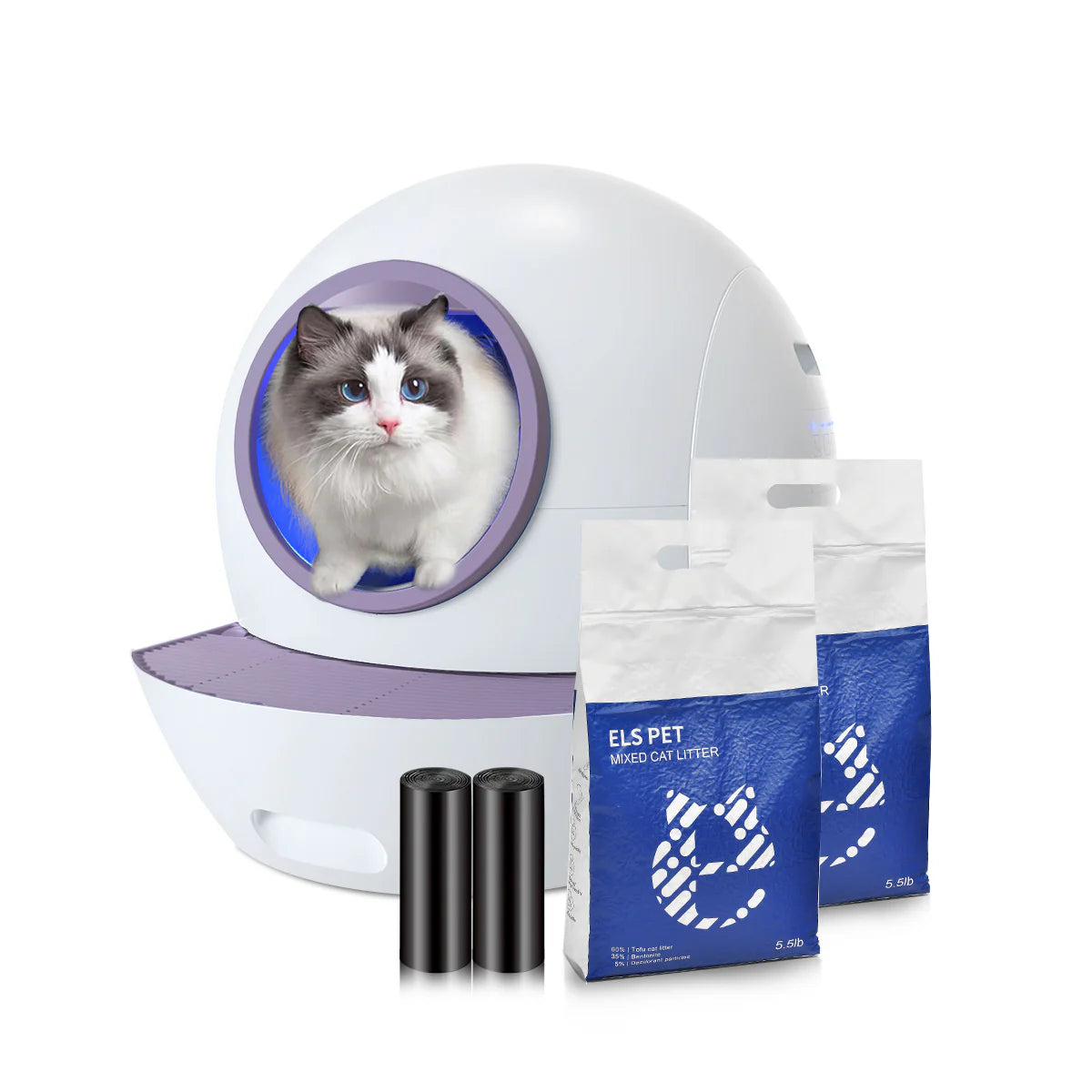 Els Pet Spaceship Self Cleaning Litter Box Clean Bundle - Pup List