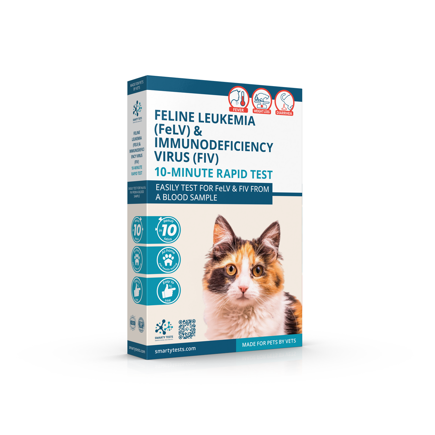 Feline Leukemia FeLV & Immunodeficiency Virus FIV 10-Minute Rapid Test