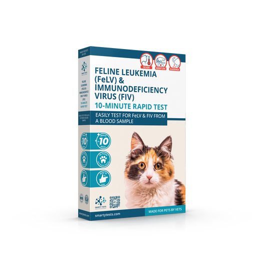 Feline Leukemia FeLV & Immunodeficiency Virus FIV 10-Minute Rapid Test