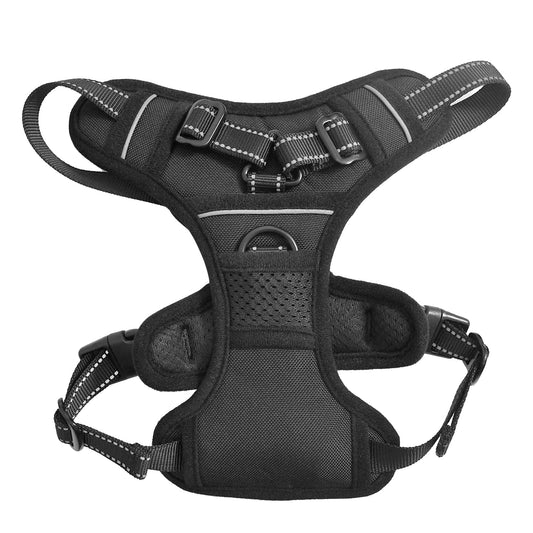 GOOPAWS Padded Reflective Pet Dog Harness, Lightweight Ripstop, Black - Pup List