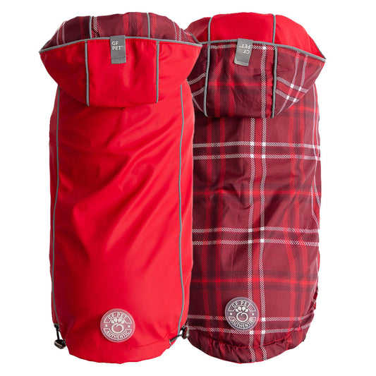 Reversible Elasto-Fit Raincoat - Red