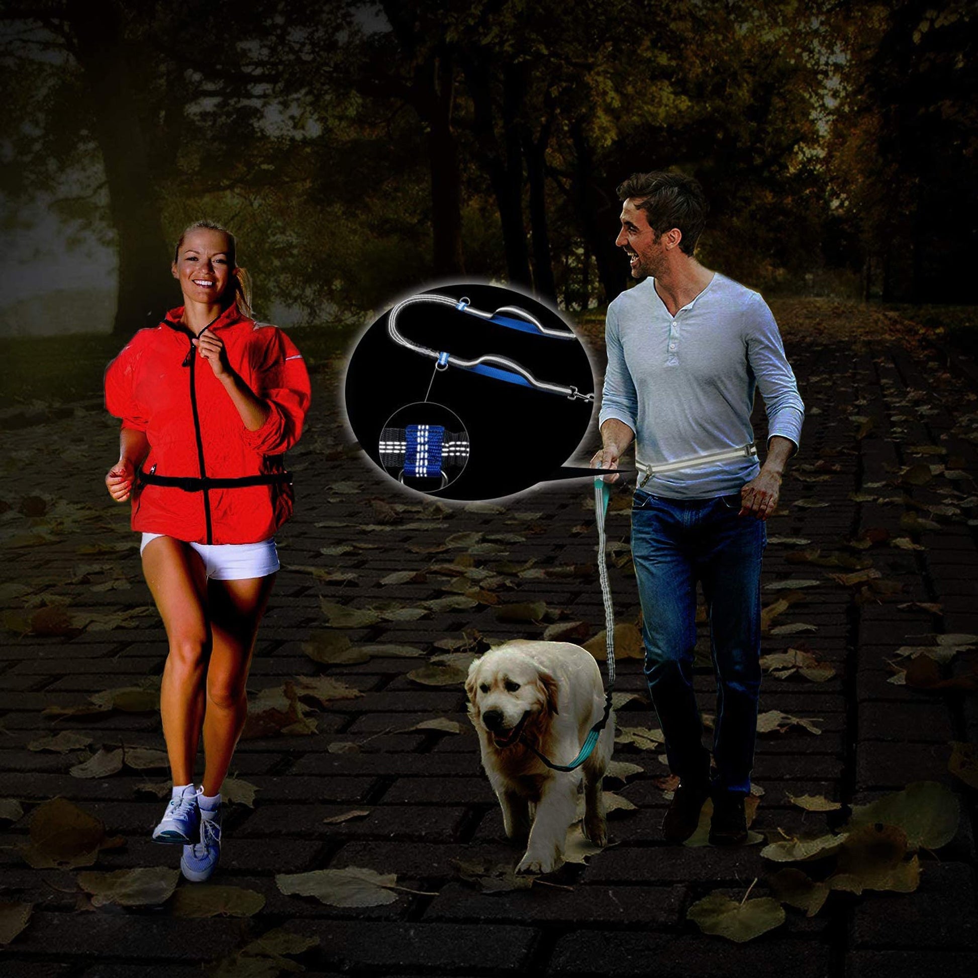 GOOPAWS No Pull Hands-Free Bungee Dog Leash for Hiking and Running, Jespet Reflective Leash - Pup List