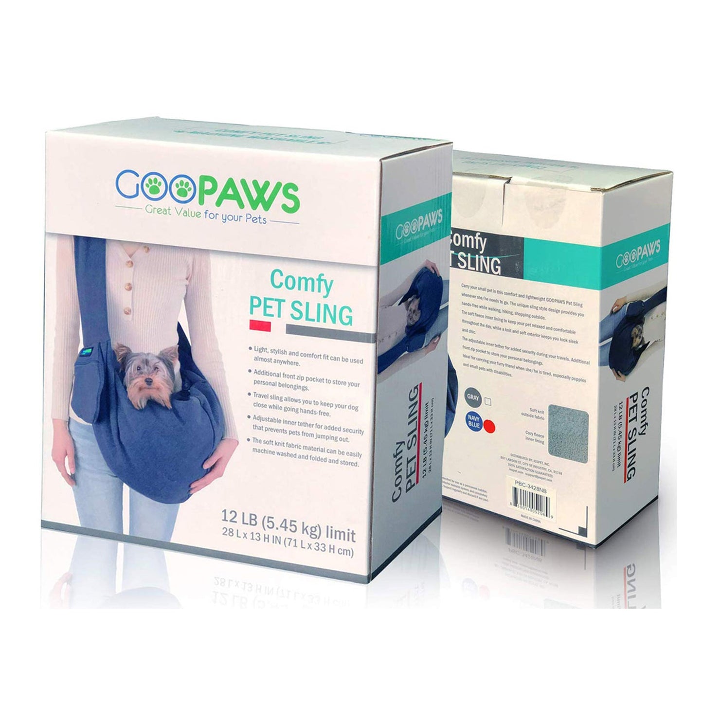 GOOPAWS Comfy Hands-Free Dog & Cat Sling - Pup List