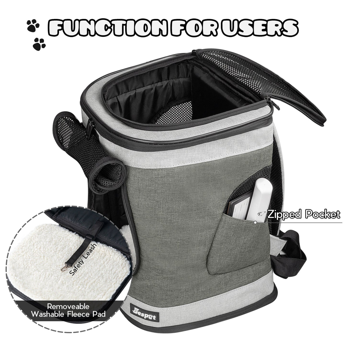 GOOPAWS Soft Backpack Carrier for Small Dogs and Cats, Collapsible with Breathable Mesh - Pup List