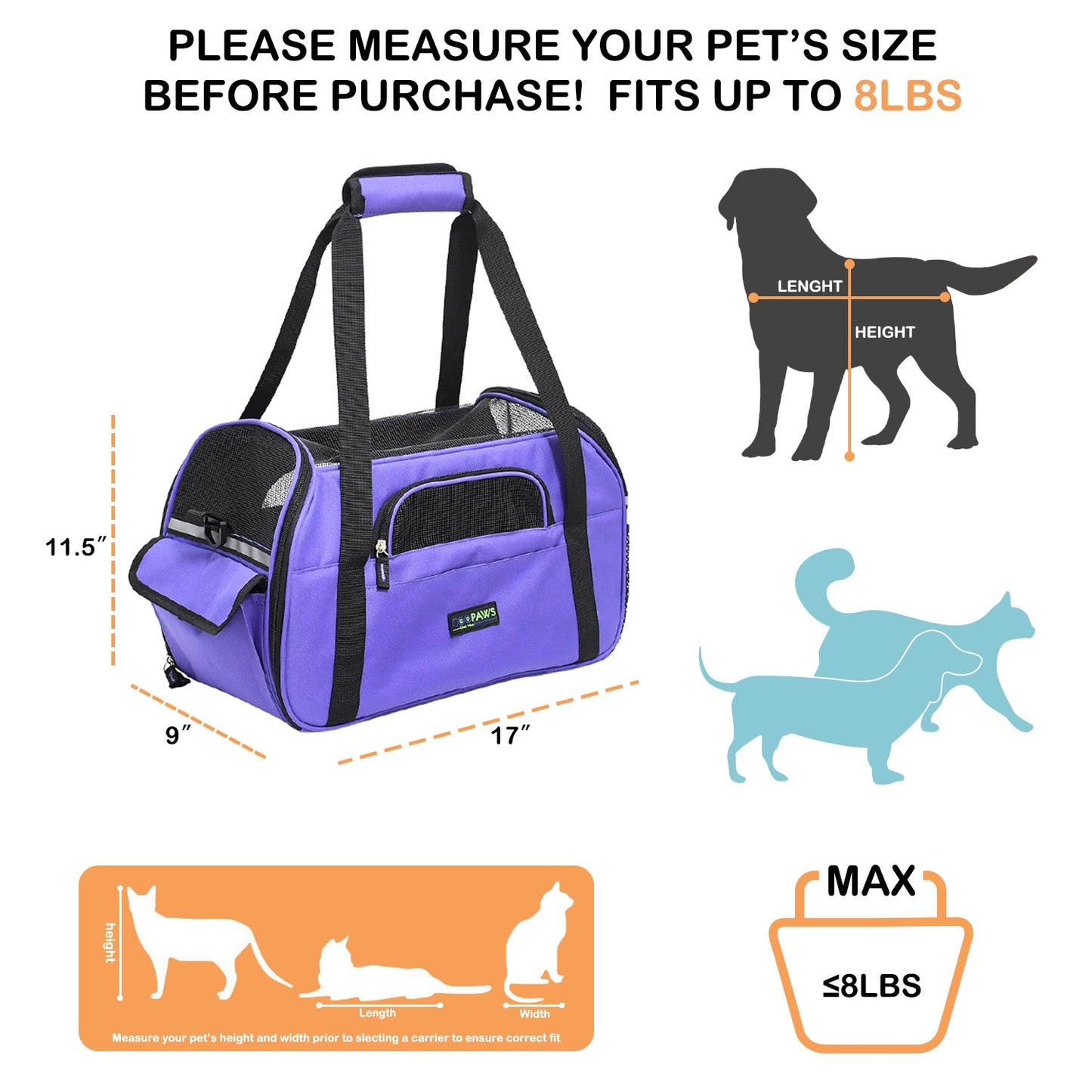 GOOPAWS Soft Sided Collapsible Airline Travel Pet Carrier Bag for Comfort and Travel - Pup List