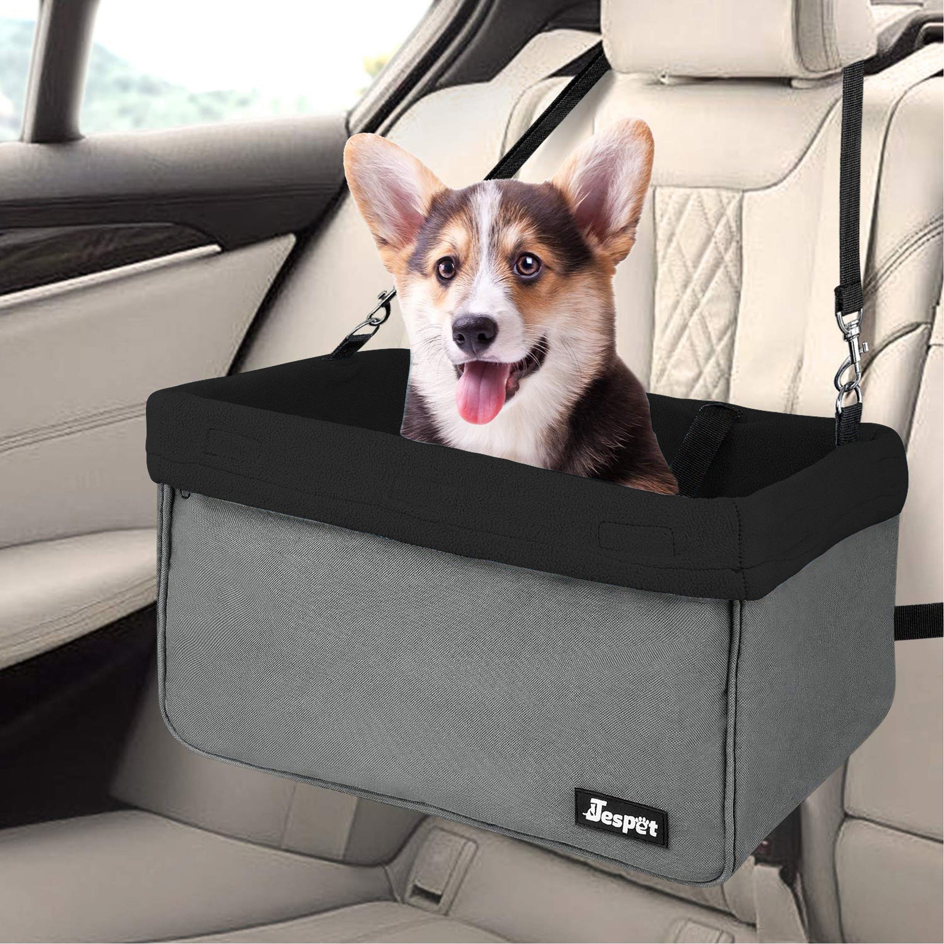 GOOPAWS & Jespet Portable Pet Safety Booster Dog Car Seat with Seat Belt - Pup List