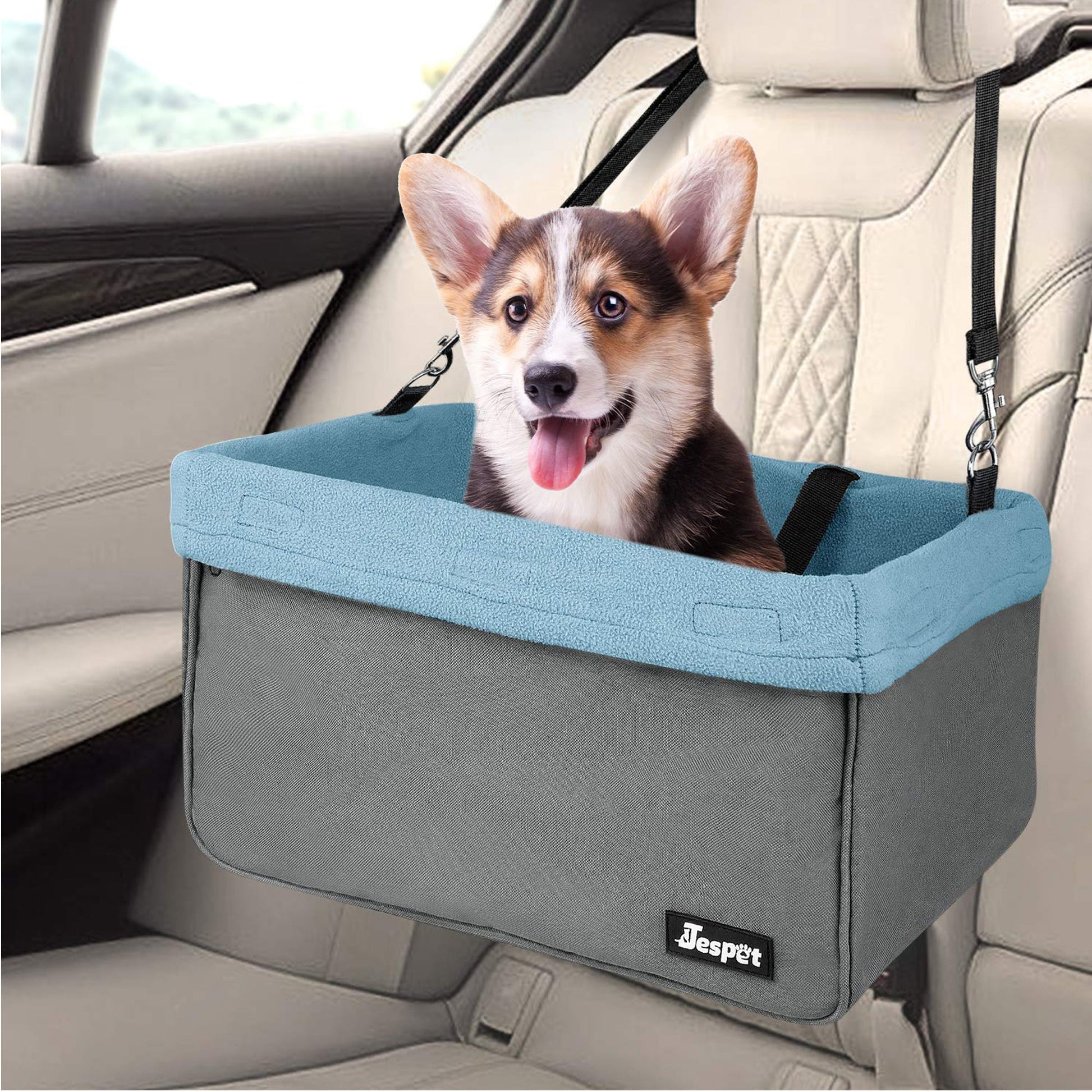 GOOPAWS & Jespet Portable Pet Safety Booster Dog Car Seat with Seat Belt - Pup List