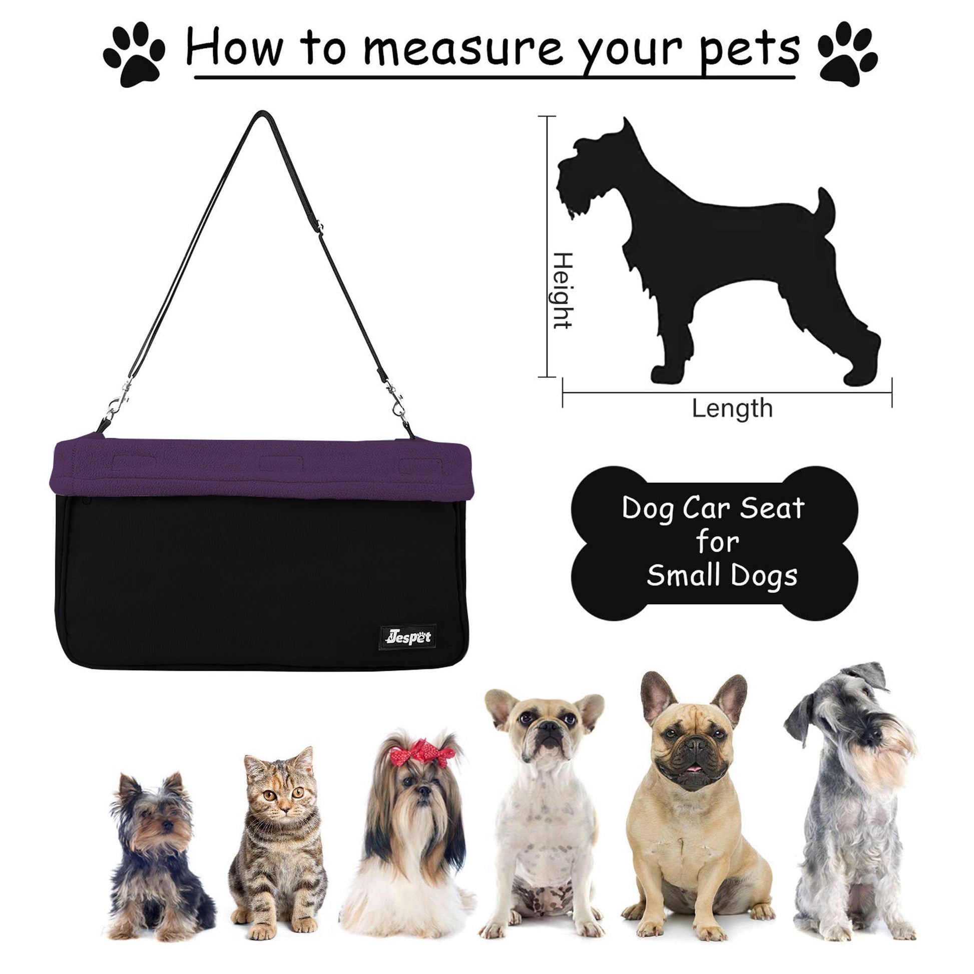 GOOPAWS & Jespet Portable Pet Safety Booster Dog Car Seat with Seat Belt - Pup List