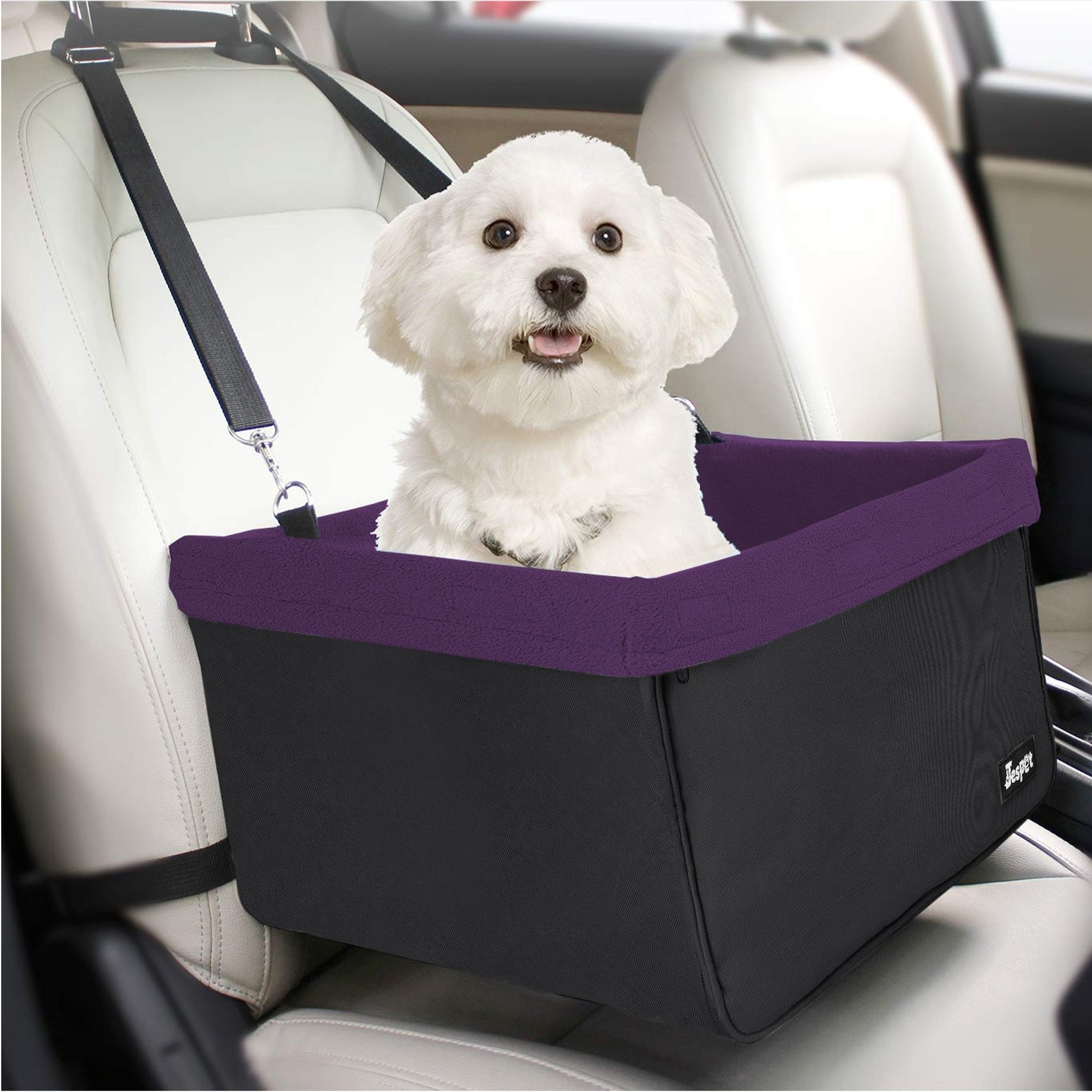 GOOPAWS & Jespet Portable Pet Safety Booster Dog Car Seat with Seat Belt - Pup List