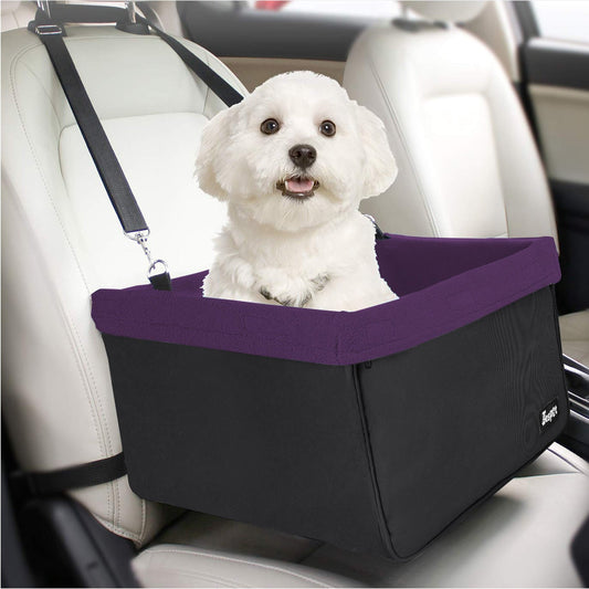 GOOPAWS & Jespet Portable Pet Safety Booster Dog Car Seat with Seat Belt - Pup List