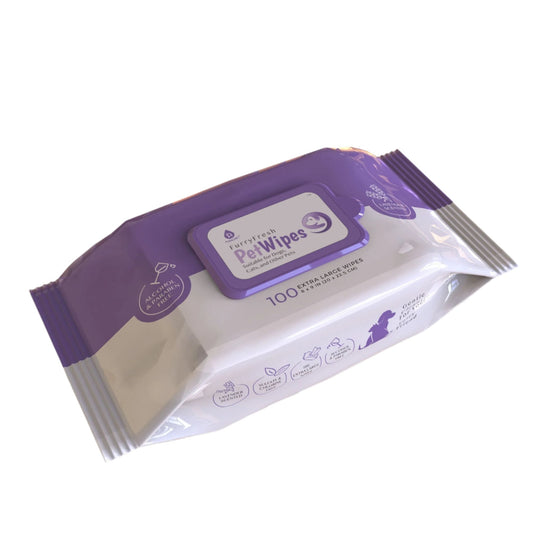 Furry Fresh Pet Wipes - Lavender Scented, 100 Extra Large Wipes