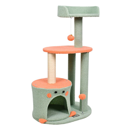 GOOPAWS 33-in Top Perch Cat Tree & Condo, Green, 33.9''