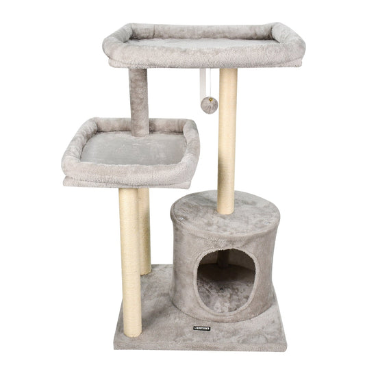 GOOPAWS 42-in Top Perch Cat Tree & Condo, Grey