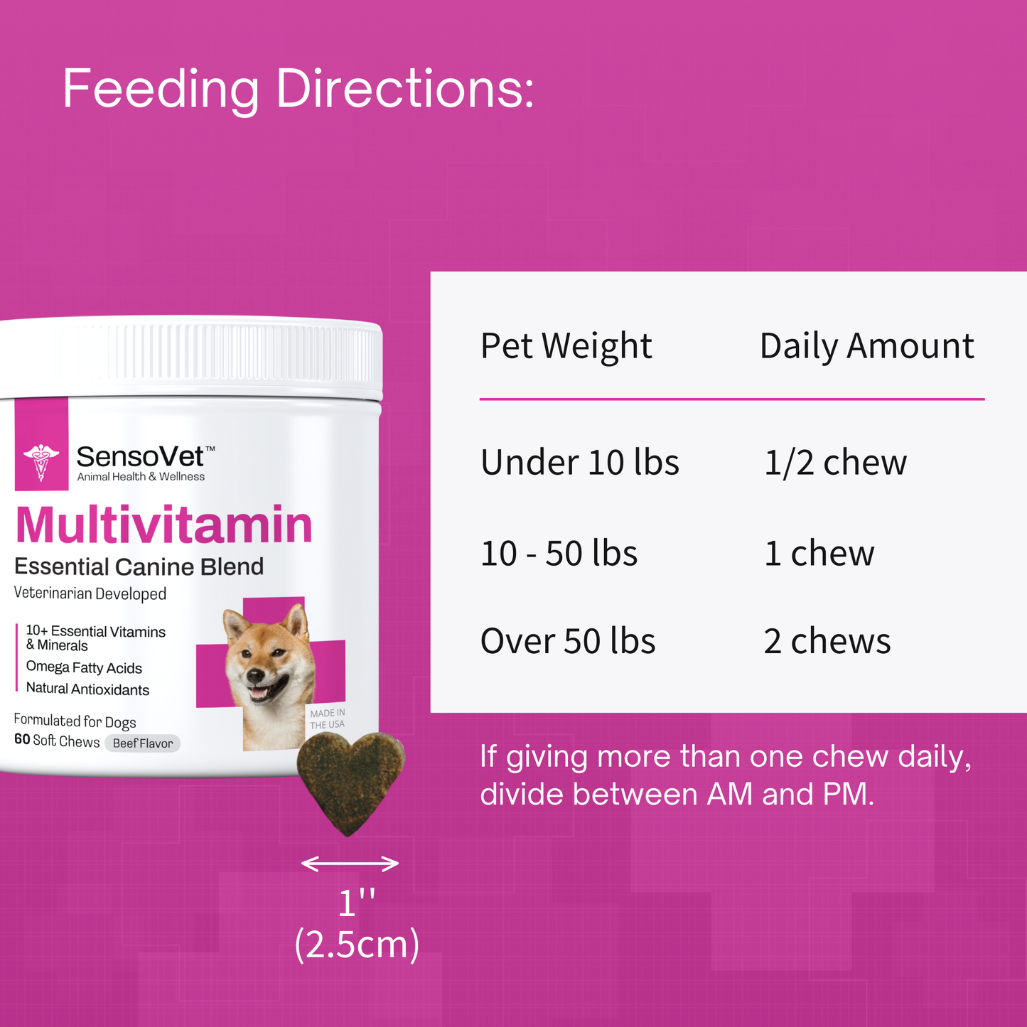 Multivitamin for Dogs - Essential Canine Blend - 60 Soft Chews