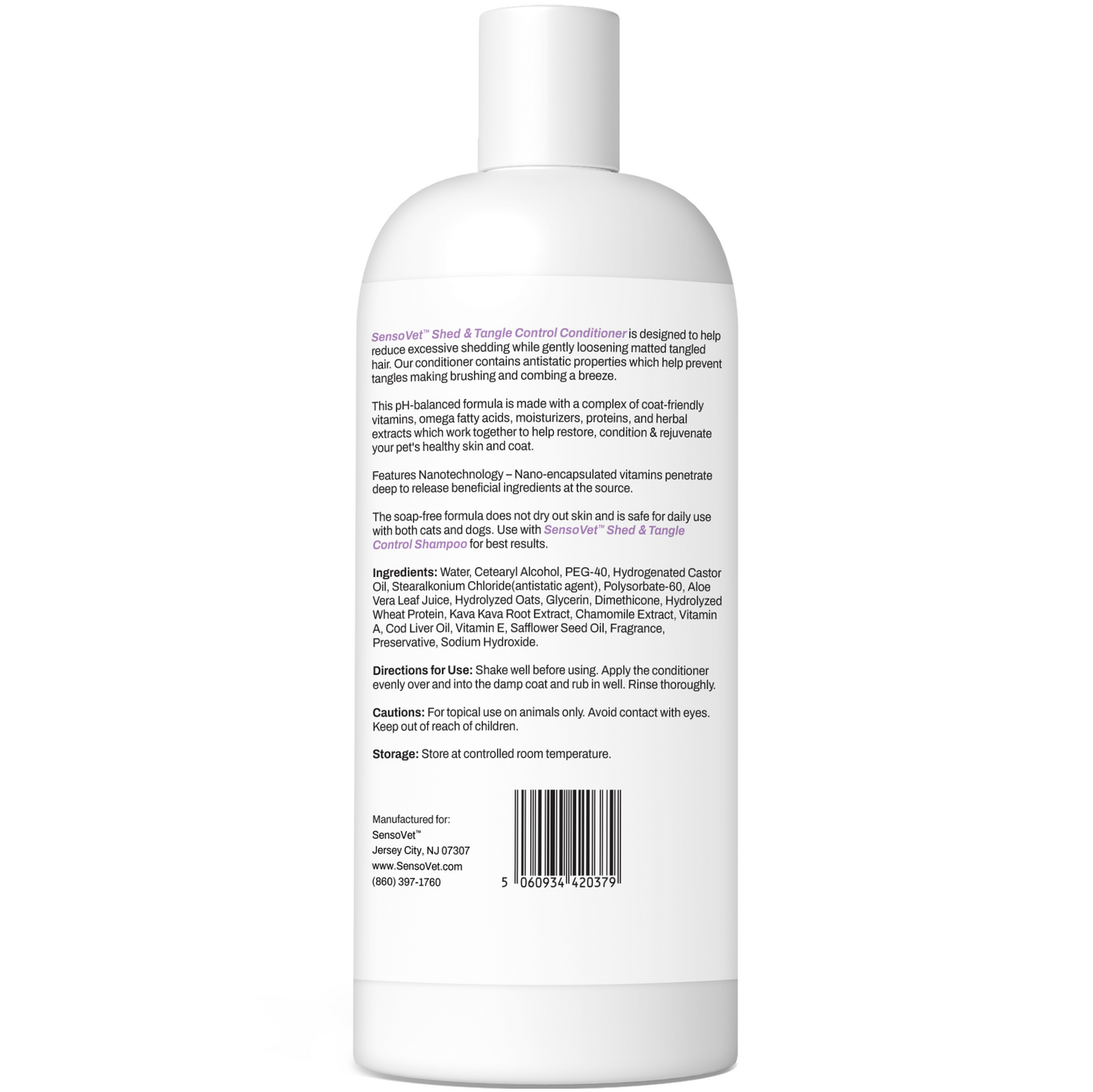 Shed & Tangle Control Conditioner for Dogs & Cats - 12oz