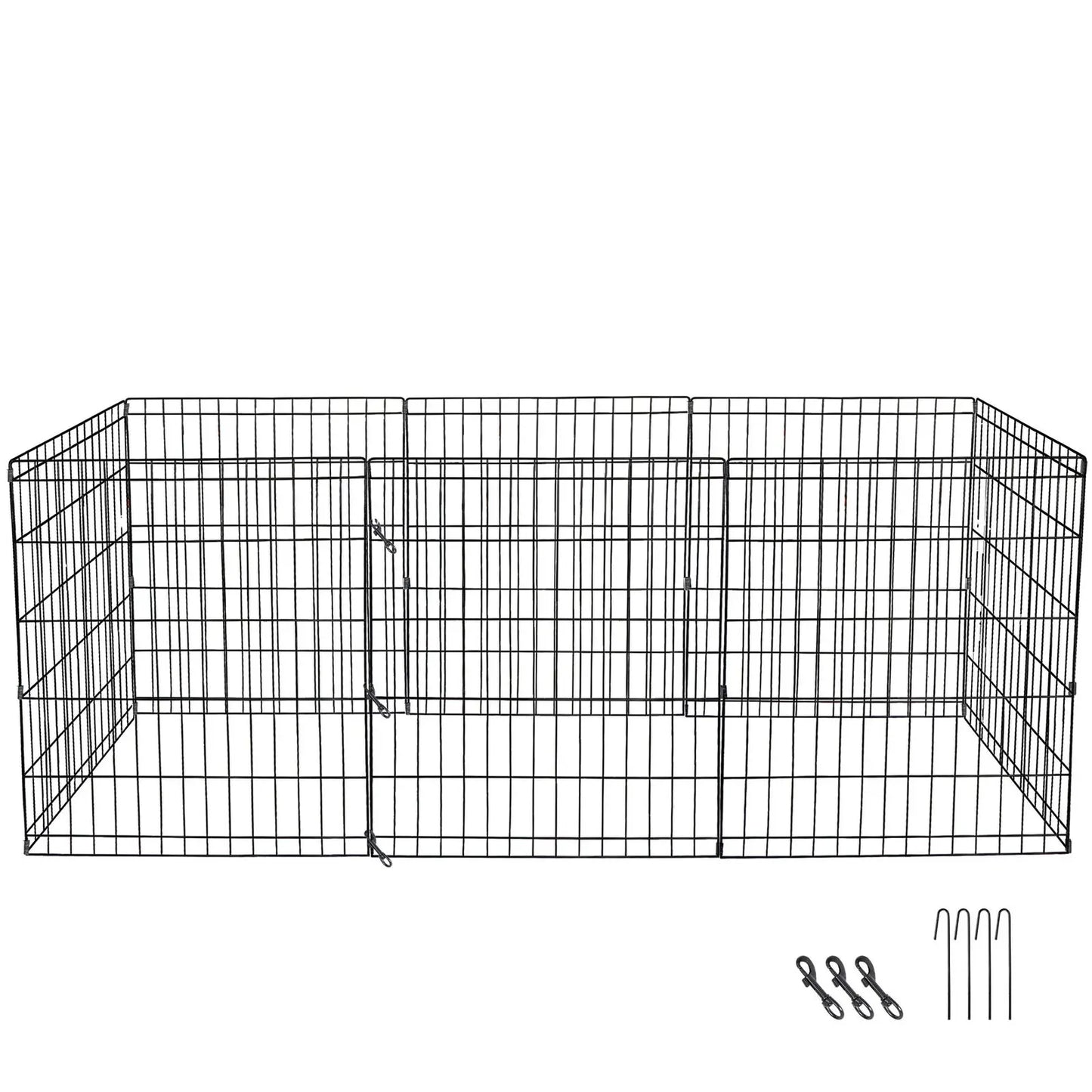 24" Dog Playpen Crate 8 Panel Fence Pet Play Pen Exercise Puppy Kennel Cage Yard - Pup List